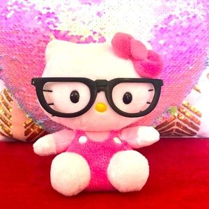 Hello Kitty Ty Beanie Baby with Black Glasses